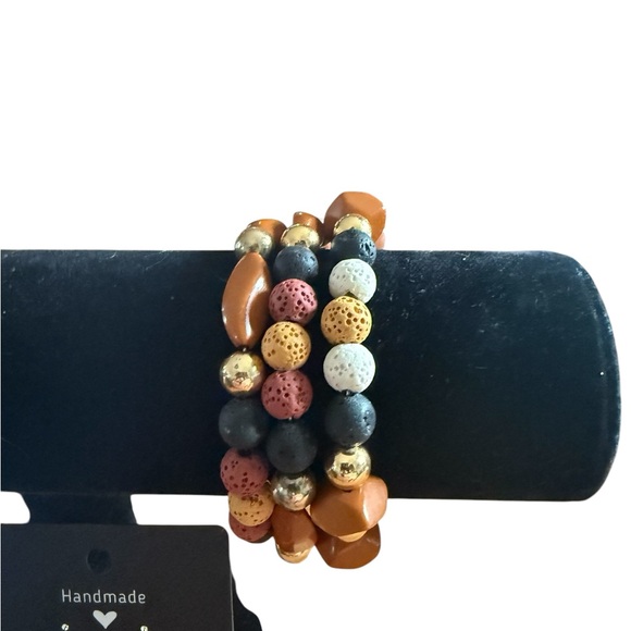 Brown and Gold Beaded Bracelets Jewelry - Picture 2 of 8